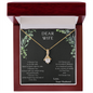 Dear Wife A special necklace to warm her heart - Love Your Husband, White Gold Name Necklace, Love Pendant Necklace, To My Soulmate Necklace For Women, Anniversary Gift For Wife, Valentine's day gift