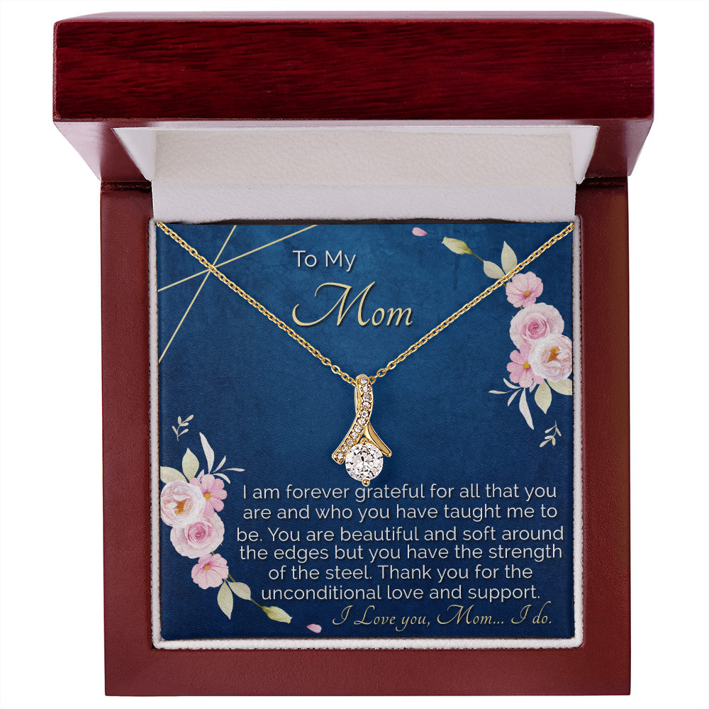 To My Mom Alluring Beauty Necklace Gift for Her Mother, Motivational Card Jewelry for Mommy, Mothers Day Gift Ideas 2026