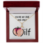 To My Wife Necklace- Valentines Day Gifts for Wife - Special Love Knot Necklace From Husband - Gift for Wife You're My One and Only - to My Wife Necklace From Husband - White Gold Pendant