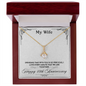 Anniversary Gift for Wife From Husband, Wife Gift, Wife Necklace - My Wife Every Minute 40th Anniversary Peas Pod Necklace - Best Gift for Anniversary - Precious Gift Wifey - Diamond Necklace for Soulmate