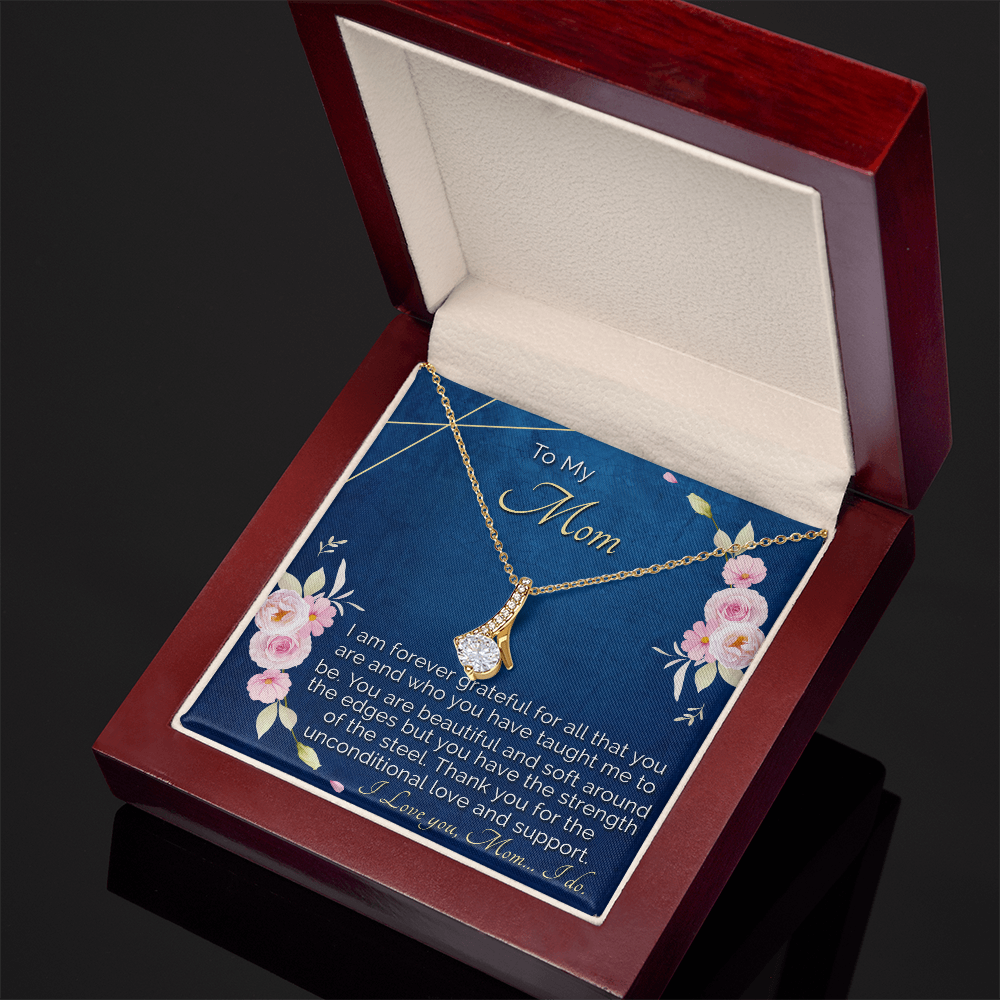 To My Mom Alluring Beauty Necklace Gift for Her Mother, Motivational Card Jewelry for Mommy, Mothers Day Gift Ideas 2026