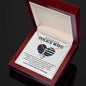 To My Police Wife - Keys To My Cuff - Alluring Beauty Necklace - Best police wife Gift - wife Necklace  - Love Knot Necklace for My Police Wife