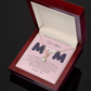 Dear Mom Alluring Beauty Necklace Gift From Daughter Son, Christmas Birthday Present, 2026 Mothers Day Gift Ideas, Jewelry for Her, Motivational Card Necklace for Mommy
