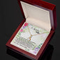 To My Love Wife Necklace - Love your husband lathan - Love Your Husband Lathan - Love knot Pendant Necklace  - Message card for wife