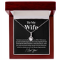 White Gold Name Necklace, 14K Solid Gold Name Pendant, Amazing Wife Love Knot Necklace - I Love You,  Romantic Gift for Wife, White Gold Pendant, Romantic Poet, Classic Gift for Wife,