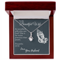 White Gold Name Necklace, 14K Solid Gold Name Pendant, Gold Woman Name Jewelry, For My Beautiful Wife Love Your Husband, Necless for your beloved wife, Neckless Gift for your wife,