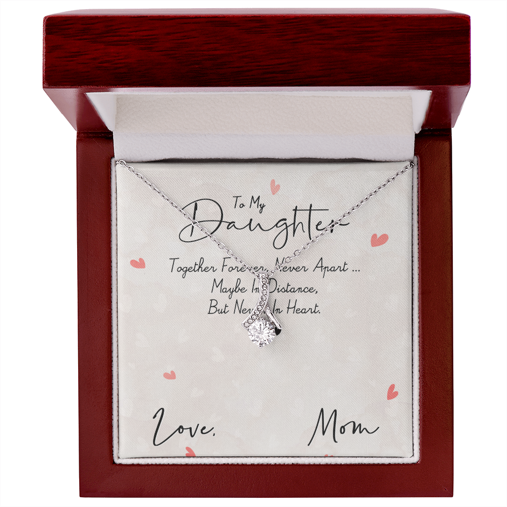 To My Daughter Meaningful Message Card Jewelry Box, Gift for Daughter's Birthday Graduation, Thoughtful for Her from Mom, 2026 Birthday Alluring Beauty Necklace