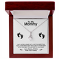 Personalised Baby Bump - To My Mum/Mummy Necklace - Mother's day Gift - Gift for mom With Message card - Gift from Tummy