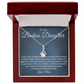 Badass Daughter Necklace Gift from Mom, To My Daughter Jewelry, Birthday Graduation Christmas Gift for Daughter, Inspirational Message Card, Elegant Necklaces with Sentimental Message