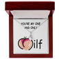 To My Wife Necklace- Valentines Day Gifts for Wife - Special Love Knot Necklace From Husband - Gift for Wife You're My One and Only - to My Wife Necklace From Husband - White Gold Pendant