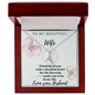 Gift for Wife From Husband - To My Beautiful Wife - Love From Your Husband  - White Gold Name Necklace -  14K Solid Gold Name Pendant -  Gold Woman Name Jewelry - Valentines Day Gifts For Wife -  Wife Birthday Gift