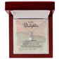 To My Daughter Necklace From Best Mom With Heartfelt Message, Daughter Birthday Present From Mama, Jewelry Gifts For Graduation for Her From Mom or Daddy, 14K Pendant Forever Love Necklace