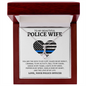 To My Police Wife - Keys To My Cuff - Alluring Beauty Necklace - Best police wife Gift - wife Necklace  - Love Knot Necklace for My Police Wife