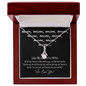 Mom Cute Memorable Mother's Day Gift - We Love You - Personalized Anniversary Gift for Wife -  Valentines Day Gift - Necklace with love message for wife  -  Gift For Her, Personalizes Jewelry -  Handmade