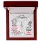 To My Daughter Alluring Beauty Necklace, Birthday Christmas Gift for Daughter, Meaningful Jewelry From Mom Parents