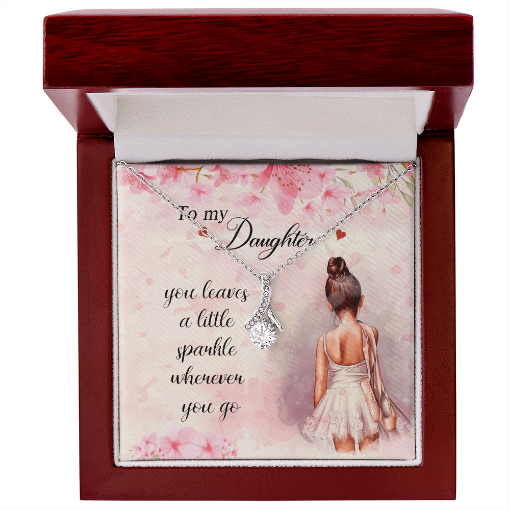 To My Daughter Necklace From Dad With Heartfelt Message & Elegant Box, Gifts For Daughter From Mom, Beautiful Jewelry Gift From Love Daddy Mommy On Graduation, Birthday 2026, Wedding, Valentine's Day