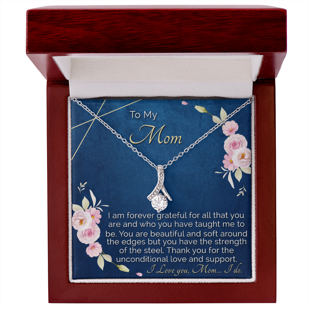 To My Mom Alluring Beauty Necklace Gift for Her Mother, Motivational Card Jewelry for Mommy, Mothers Day Gift Ideas 2026