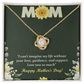 Mothers Day Necklace for Mom, Meaningful Gift for Mother from Daughter, Love Knot Necklace, Mom Jewelry Gift Happy Mother's Day 2026, To My Mom Necklace With Heartfelt Message
