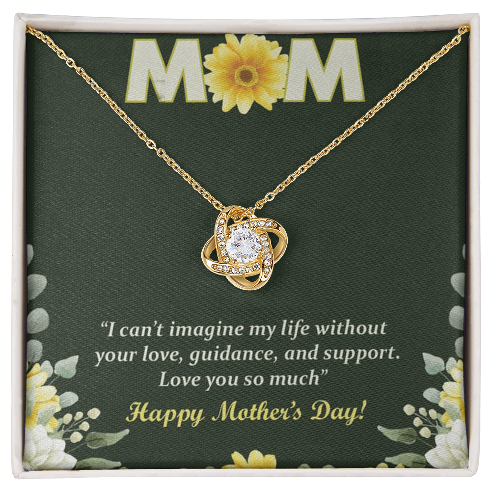 Mothers Day Necklace for Mom, Meaningful Gift for Mother from Daughter, Love Knot Necklace, Mom Jewelry Gift Happy Mother's Day 2026, To My Mom Necklace With Heartfelt Message