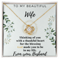 To My Wife Necklace - Valentines Day Gifts For Wife - Wife Birthday Gift - To My Wife Necklace With Message Card - wife gift from husband future husband