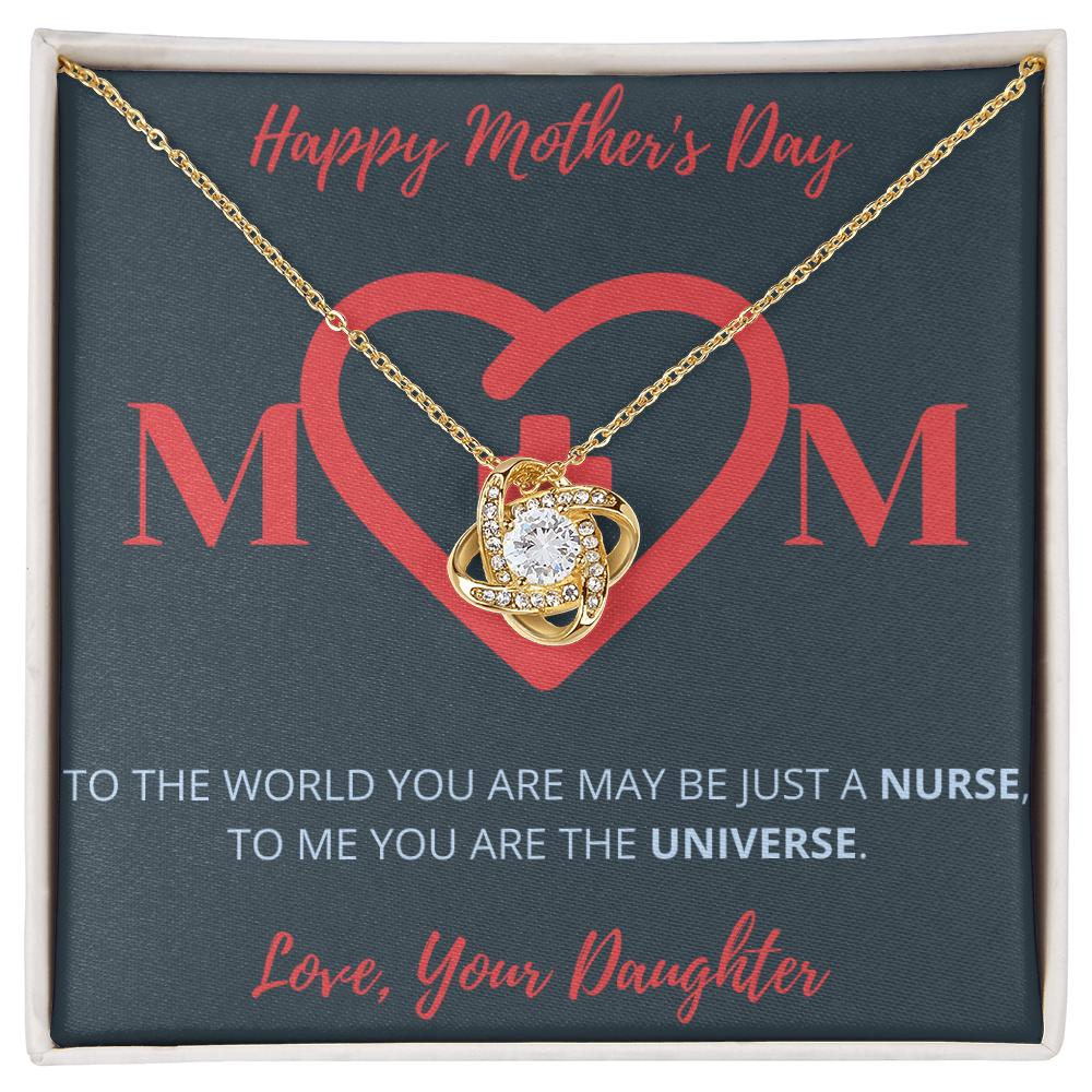 Mother's Day Gift Necklace for Her, Nurse Mom Jewelry, Gift from Daughter, Doctor Luxury Necklace for Mother, Birthday Christmas Gifts With Heartfelt Message Hospital