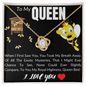To My Queen - To My Wife Necklace Anniversary Gift For Wife - Gift For Wife - Necklace For Wife - To My Queen bee - To My Queen soulmate - Forever Love Necklace Birthday Gift For Wife - I love you
