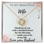 To My Beautiful Wife - Love From Your Husband - Gift for Wife Birthday - Couple Necklace Set - Friendship Necklaces - To My Wife Necklace - Valentines Day Gifts For Wife