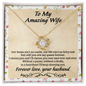 To My Amazing Wife Necklace - Gift For Wife - Still Choose You - Love Knot - Old letter paper love message - Diamond Necklace for wife - Forever love from husband - To My Wife Necklace From Husband