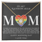 Happy Mother's Day Necklace – Best Gift for Mom, Elegant Jewelry for Mother, Keepsake Gift Idea for Mommy, Jewelry for Mom, Birthday Christmas Gifts With Heartfelt Message, To My Rainbow Mother