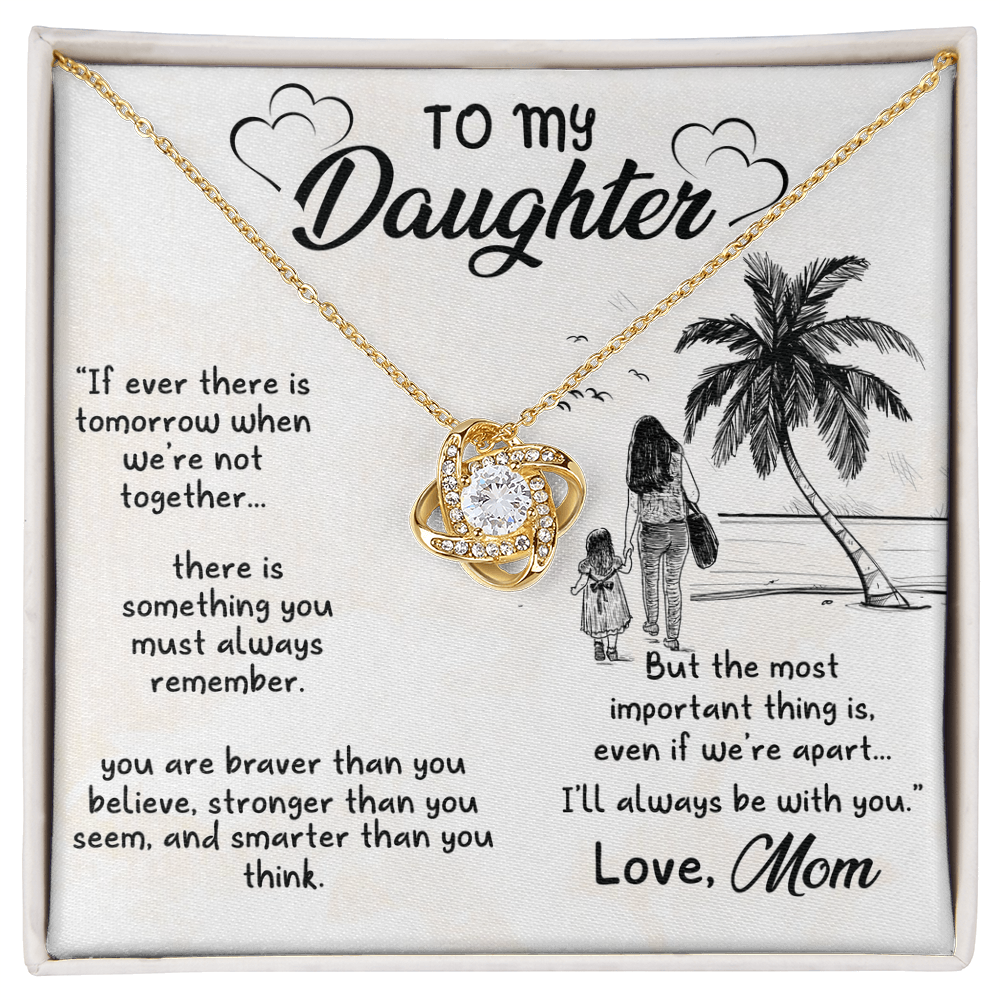 To My Daughter Alluring Beauty Necklace With Message Card, Gift From Mom, Birthday Christmas Gift for Daughter Jewelry