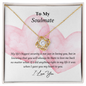 To My Soulmate - I Love You Necklace - Anniversary Gift For Wife from Husband - Love knot Pendant Necklace - Wife Gift - Wife Necklace - Necklace For Wife From Husband