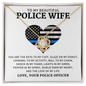 Alluring Beauty Necklace for police wife- Best police wife Gift - wife Necklace  - Love Knot Necklace for My Police Wife  - To My Police Wife - Keys To My Cuff
