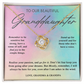 To My Beautiful Granddaughter, Love Grandma & Grandpa, Birthday Ideas, Pendant Jewelry Necklaces Gifts ideas for Daughter Teens Girls, Graduation Birthday Pendant Jewelry with Message Card and Gift Box