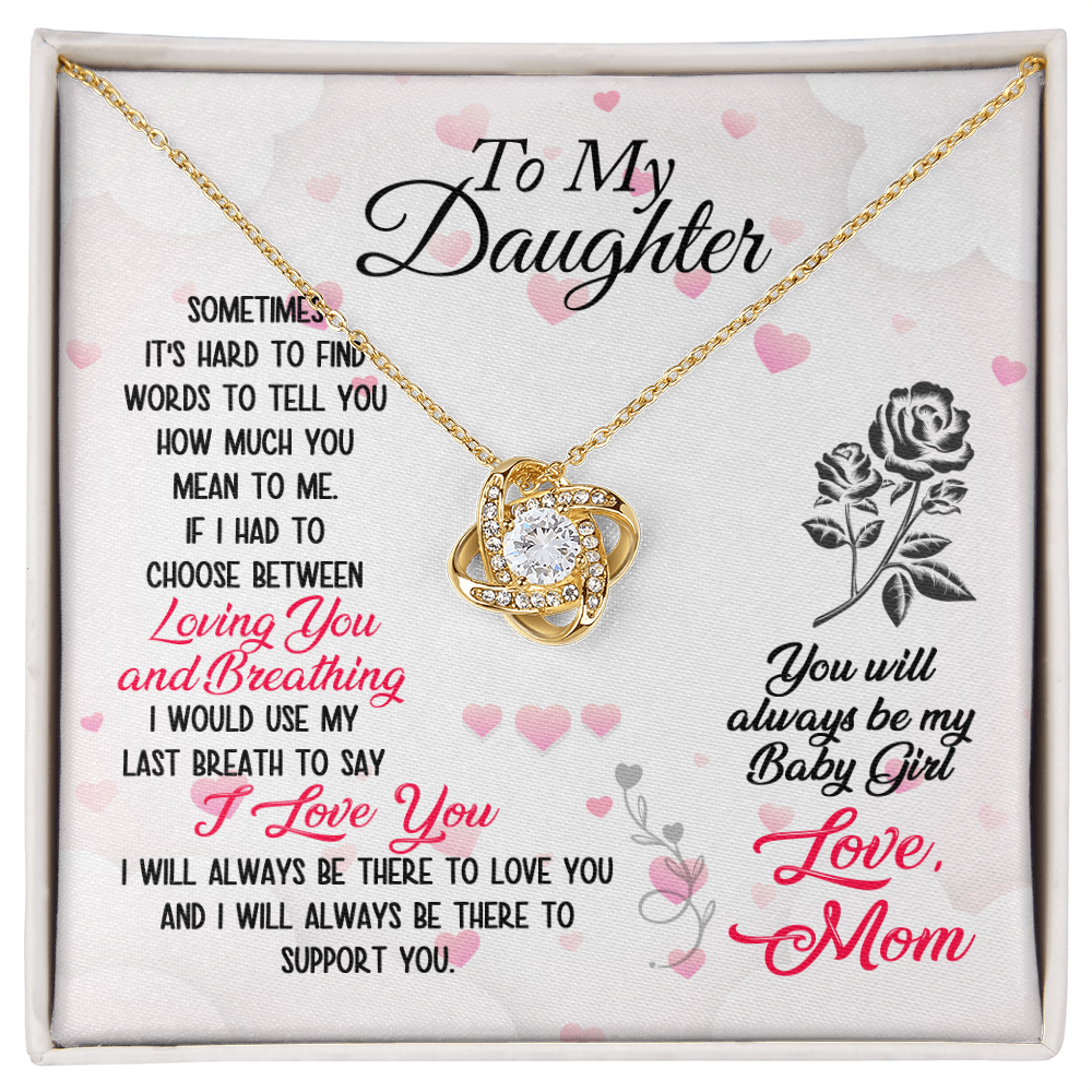 Gift to Daughter from Mom, Beautiful sparkly Pendant for Daughter Birthday Christmas Gift With Message Card