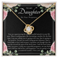 To My Daughter Necklace Gift from Mom, Beautiful Jewelry Box Birthday Graduation Christmas Gift for Kids 2026, Inspirational Message Card, Elegant Necklaces with Sentimental Message