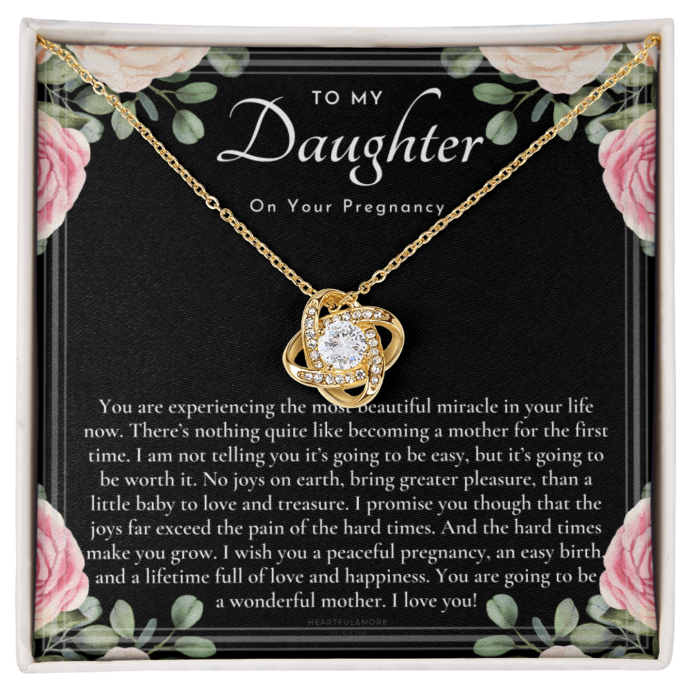 To My Daughter Necklace Gift from Mom, Beautiful Jewelry Box Birthday Graduation Christmas Gift for Kids 2026, Inspirational Message Card, Elegant Necklaces with Sentimental Message