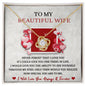 To My Wife Necklace - Valentines Day Gifts For Wife - Wife Birthday Gift - Love Knot Necklace - To My Beautiful Wife Never Forget That I Love You - I Will Love You ALways & Forever