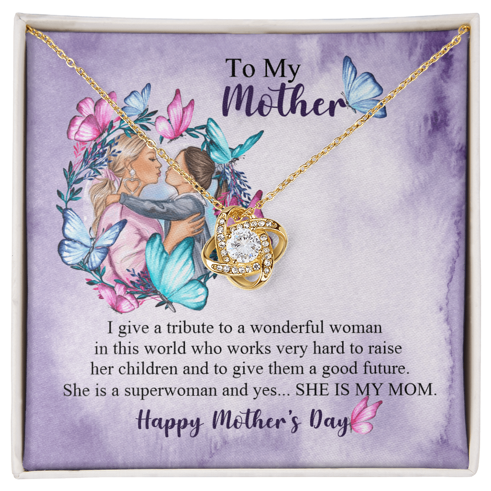 To My Mom Necklace, Happy Mother's Day 2026 Gift, Daughter Gift for Mom, Emotional Message Card Jewelry, Unique Moms Birthday Gift Ideas