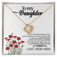 Daughter Necklace from Mom Mama Mother Valentines Birthday Gifts for Kids Girls Teen Tween Jewelry, Meaningful Message Card Jewelry Box, Gift for Daughter's Birthday Graduation 2026