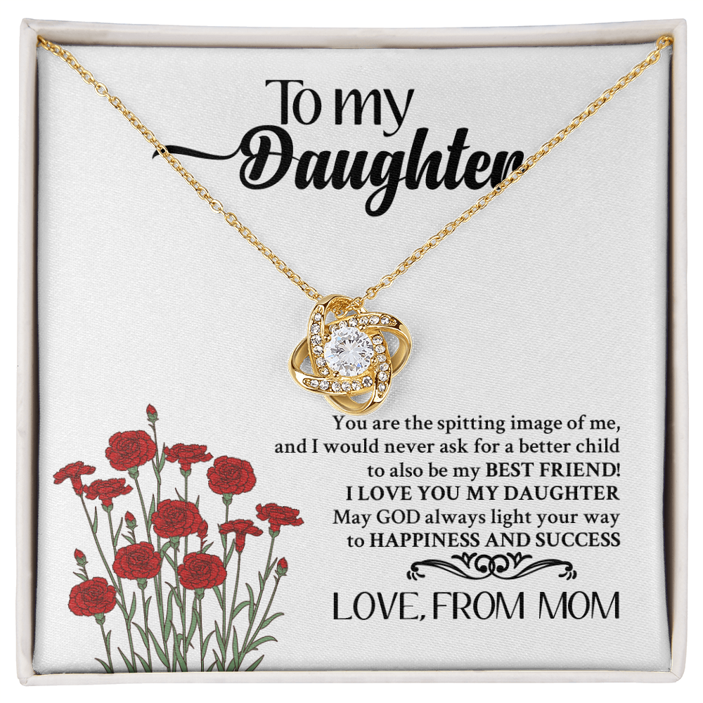 Daughter Necklace from Mom Mama Mother Valentines Birthday Gifts for Kids Girls Teen Tween Jewelry, Meaningful Message Card Jewelry Box, Gift for Daughter's Birthday Graduation 2026