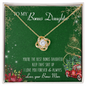 To My Bonus Mom Alluring Beauty Necklace Mother's Day Message Card Gift From Bonus Daughter