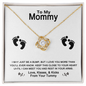 To My Mommy Loe Kisses Kichks From Your Tummy - Personalised Baby Bump - To My Mommy Necklace - Best Gift for mommy