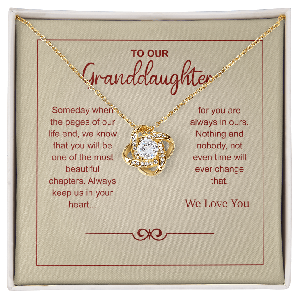 Granddaughter Gifts From Grandma and Granddaughter Birthday Message Card Necklace From Grandmother or Grandpa Jewelry Charm Present with Message Card and Gift Box, Inspirational Christmas Gifts Jewelry Necklace for Beautiful Daughter on Thanksgiving Day