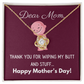 Mother Gift Ideas, Appreciation Mom Jewelry Necklace with Sentimental Message Card Present, Funny Mother Necklace, Mom Gift from Daughter, Jewelry for Mom, Mother's Day 2026 Gift, Gifts for Women