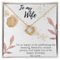 To My Wife Necklace - Gift for Wife Birthday - Happy Birthday My Love - Gift for wife - Best day Gift friend - Romantic medessage card