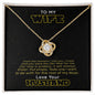 To My Wife Love Your Husband - The Force - Galaxy Necklace -Personalised Card Gift for Wife from Husband Lover - To My Beautiful Wife Necklace Boxed Jewellery
