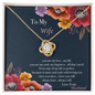 To My Wife - Necklace Gift Set - Gift For My Wife - Romantic Wife Gift - Couple Necklace Set - Friendship Necklaces - To My Wife Necklace With Message Card - Anniversary Gift For Wife