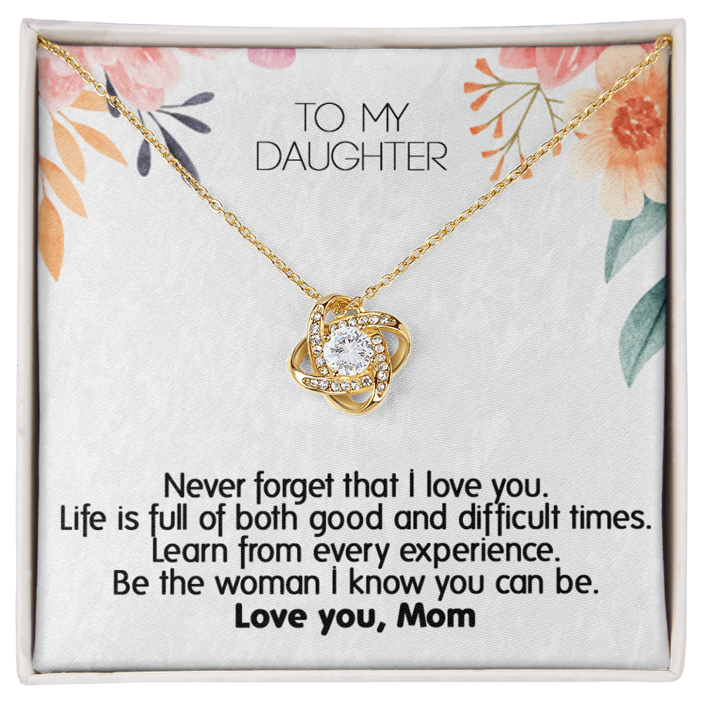 To My Daughter Meaningful Message Card Jewelry Box, Gift for Daughter's Birthday Graduation, Thoughtful for Her from Mom, Elegant Necklaces with Sentimental Message, Christmas Gift Ideas 2026