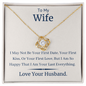 The Perfect Gift for Your Wife Necklace - Love Your Husband - to My Wife Necklace With Message Card - Customize Couple Necklace - Valentine's Day Gift - Wife Necklace With Message Card