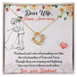 Dear Wife Happy Anniversary - Double Hearts - Love Your Husband,  Anniversary Gift For Wife from Husband, Wife Gift, Wife Necklace, wife gift from husband future husband,Anniversary Gift For Wife